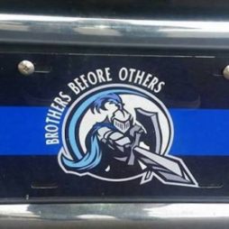 Blue Line License Plate