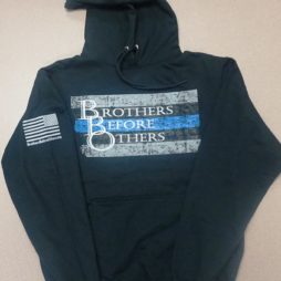 thin blue line large logo hoody